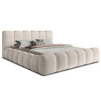 POLSTERBETT Adell 2 Hellbeige 180/200 cm Boucle mit Bettkasten - Beige, Textil/Metall (180/200cm) - wonello