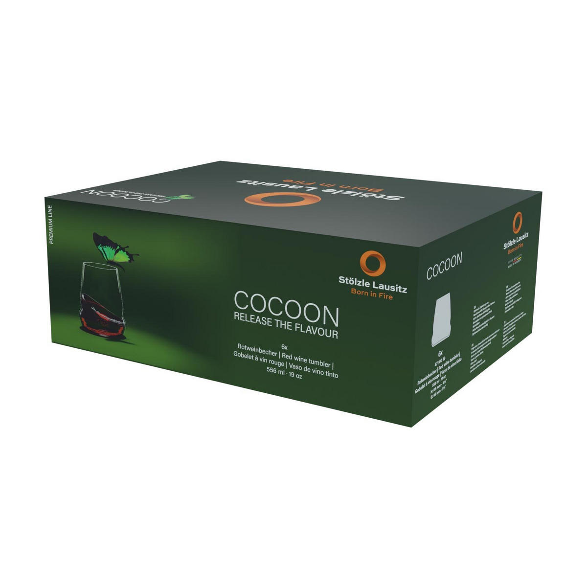 ROTWEINBECHER Cocoon transparent 556 ml 6er Set - Transparent, Glas (0.555L) - Stölzle Lausitz