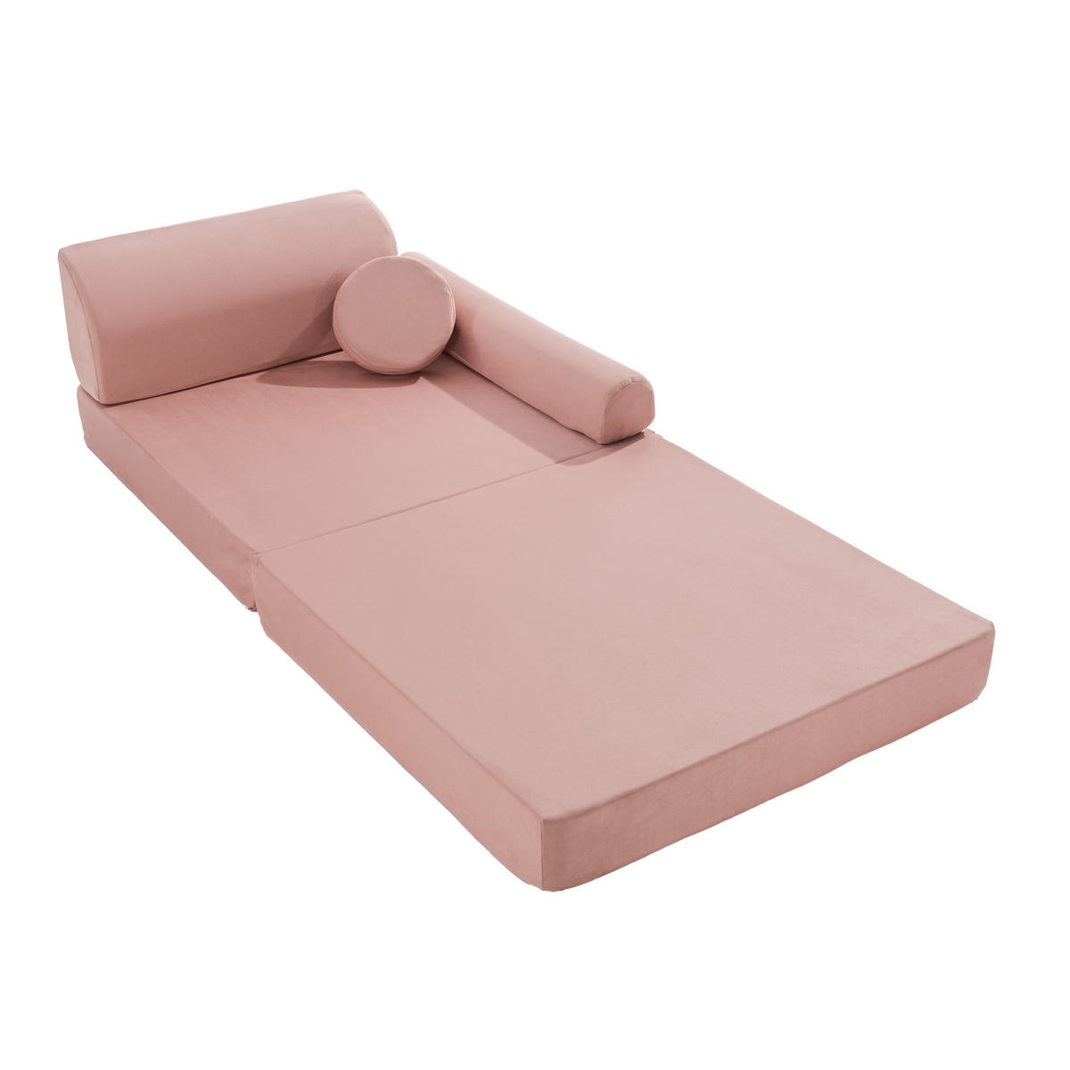 KINDERSOFA, Samt, Rosa - Dunkelrosa, Textil (160/48/80cm) - MeowBaby