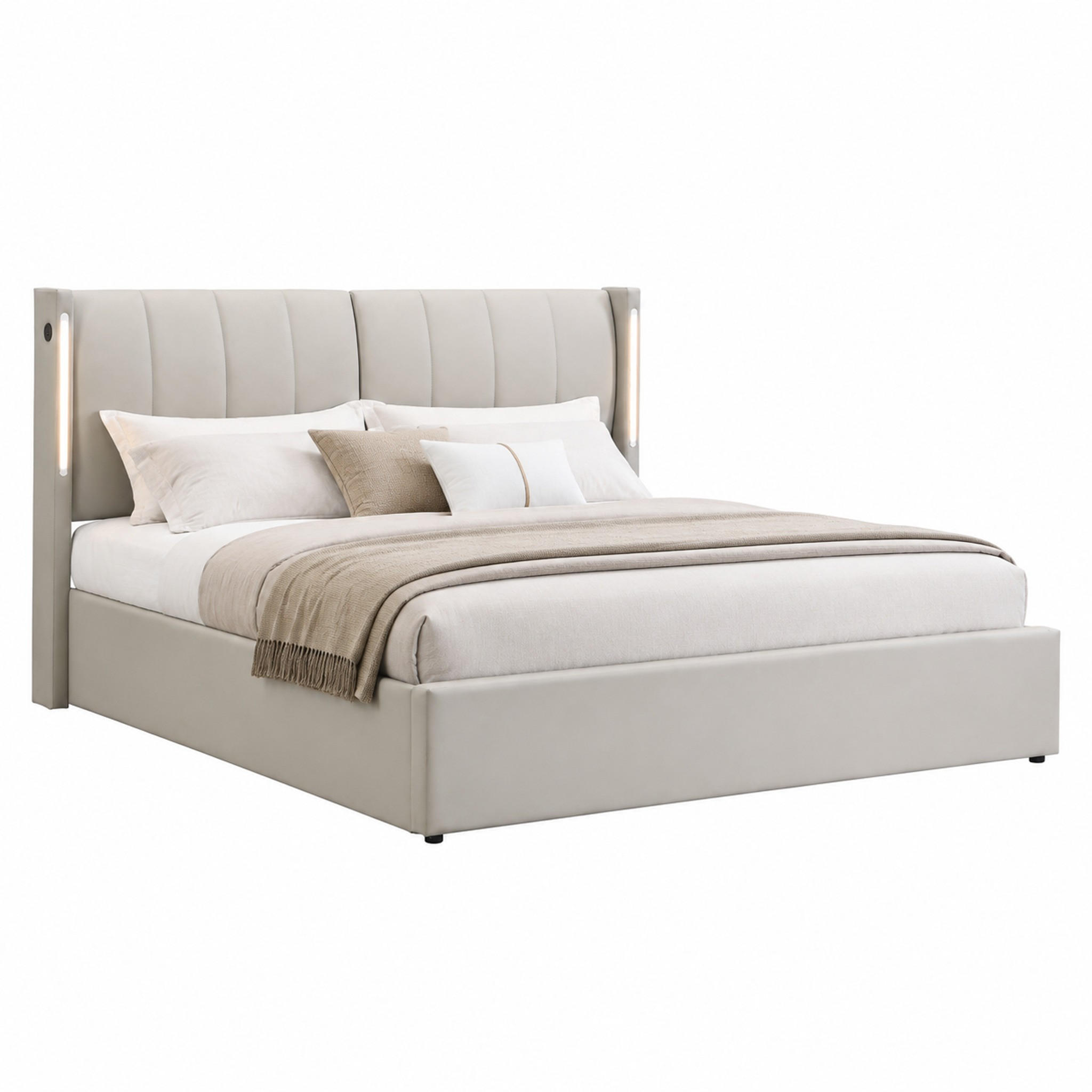Meubliv Bett Grau 140x200 cm