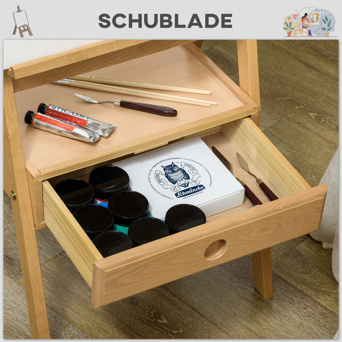 STAFFELEI DE-09028 Natur - Naturfarben, Holz (43/190/43.5cm) - ComfortXL