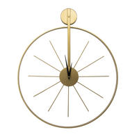 UHR - Luxuriöse runde Hängeuhr in Gold - Goldfarben, Metall (65/55/5cm) - Art for the Home