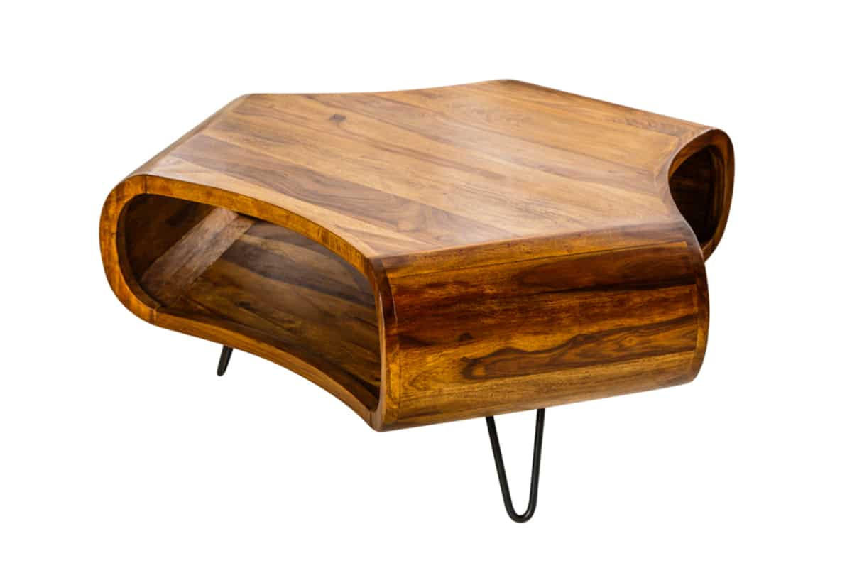 COUCHTISCH ORGANIC LIVING Sheesham rechteckig Natur 90cm - Braun, Holz/Metall (80/90/38cm) - riess-ambiente