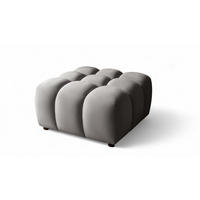 POLSTERHOCKER Flow - Hellgrau, Holzwerkstoff/Textil (96/42/96cm) - Fun Möbel