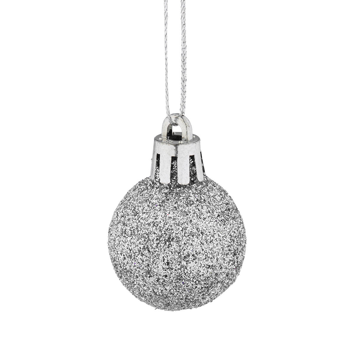 96-TLG.WEIHNACHTSKUGELN-SET - Silberfarben, Kunststoff (3/4/3cm) - Relaxdays
