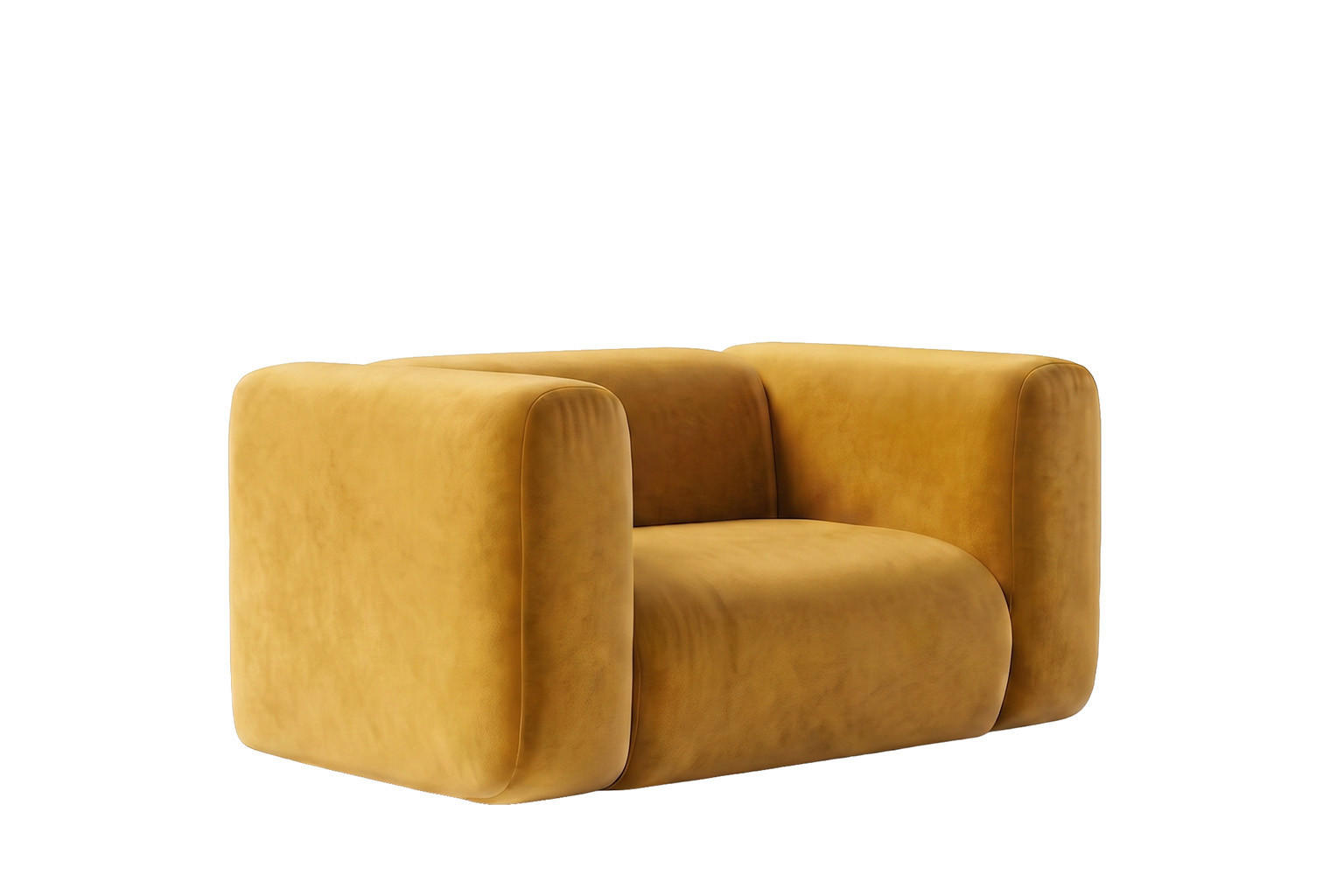 WOHNZIMMERSESSEL Aus Velvet-Stoff Bluvel, Golden, GRETA - Goldfarben, Holz (137/70/89cm) - Kaiser Möbel
