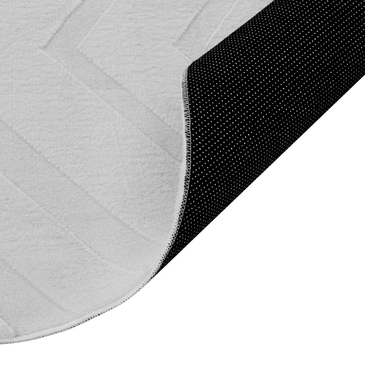 TEPPICH Hellgrau 160/160 cm Borah - Hellgrau/Grau, Textil (160/160cm) - Beliani