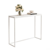 KONSOLENTISCH LORA 100/30/80 cm Weiß matt - Weiß, Metall (30/100/80cm) - Idohome