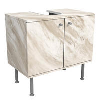 WASCHBECKENUNTERSCHRANK Palissandro Marmor Beige 60/55/35 cm - Beige, Holzwerkstoff (60/55/35cm) - Bilderwelten