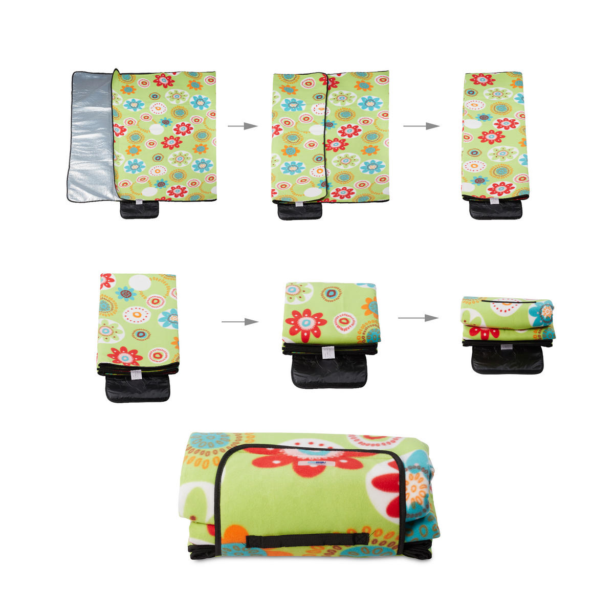 PIKNIKODEKA - večbarvno, kovina/tekstil (200/200cm) - Relaxdays