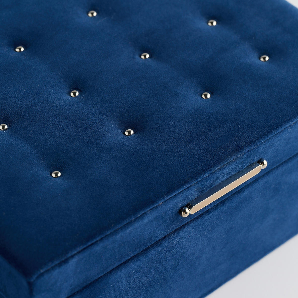 SCHMUCKKÄSTCHEN Nappo - Dunkelblau, Textil (18/11/24.5cm) - home&you