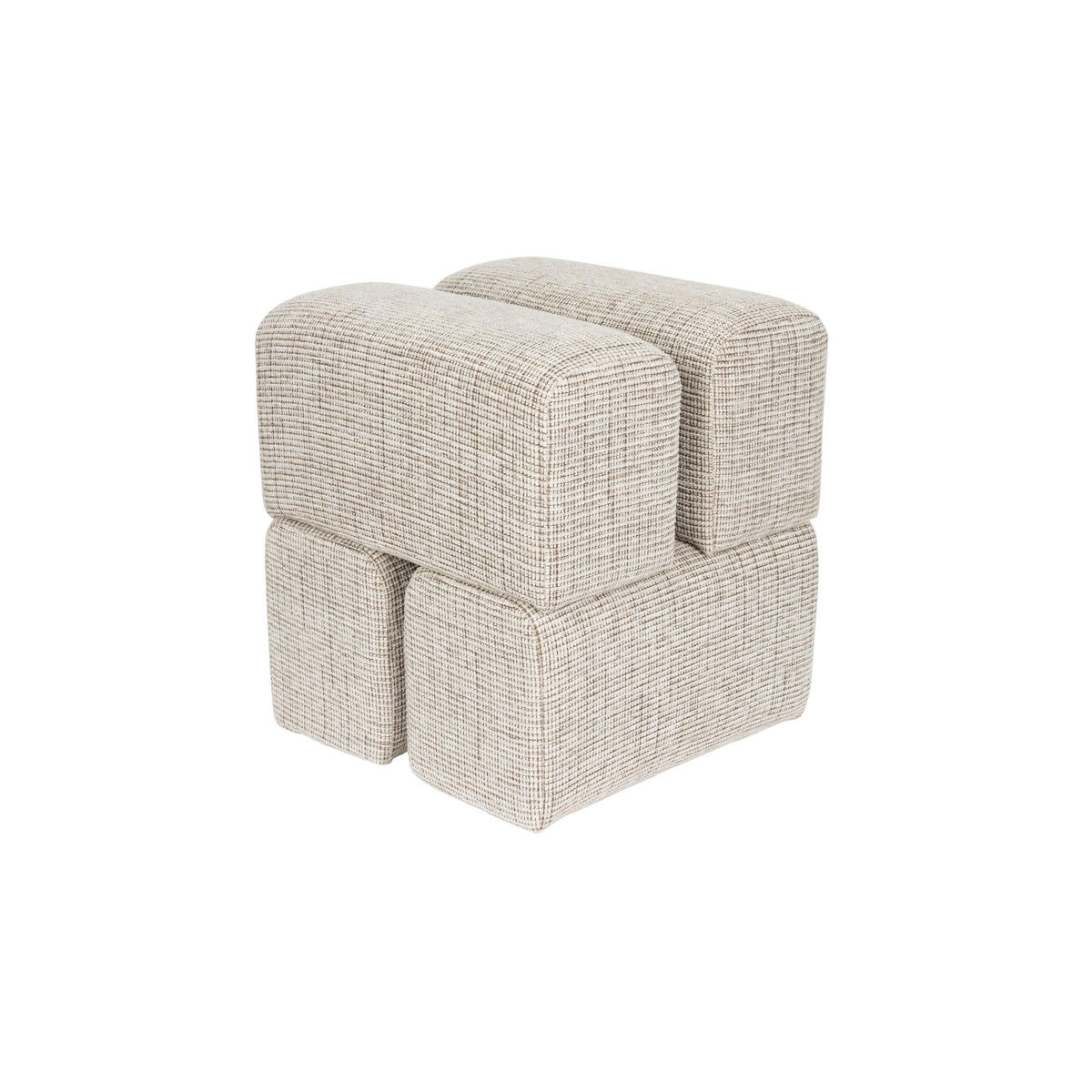 SITZHOCKER Staple Terracotta Braun/ Beige - Beige/Braun, Kunststoff (40/45/40cm) - Housecraft Living