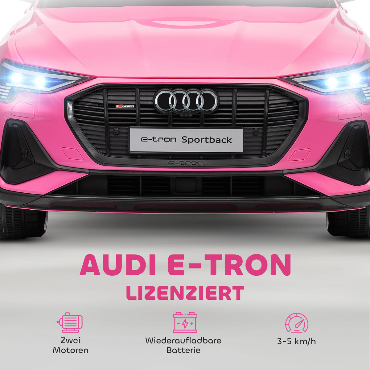 FAHRZEUGE zum Draufsitzen Rosa 108.0/60.0/47.0cm - Rosa, Kunststoff (108/60/47cm)