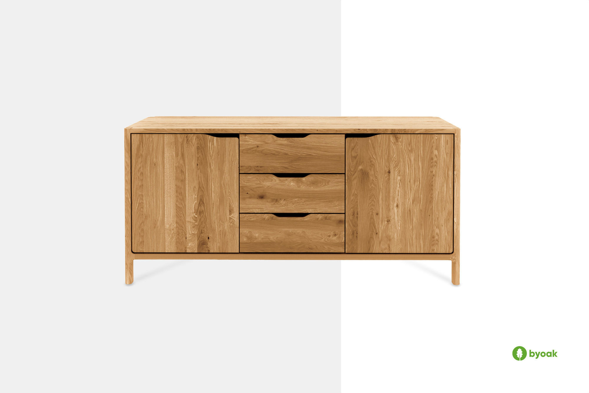 KOMMODE PAUL Kernbuche - Kernbuche, Holz (140/64/50cm) - byoak