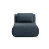 SESSEL ATOMO, Modern Polstersessel Loungesessel, Chenille-Stoff Blau - Blau, Holz/Metall (98/82/134cm) - MASSENO