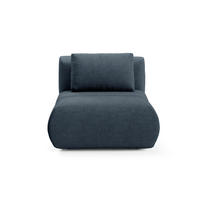 SESSEL ATOMO, Modern Polstersessel Loungesessel, Chenille-Stoff Blau - Blau, Holz/Metall (98/82/134cm) - MASSENO