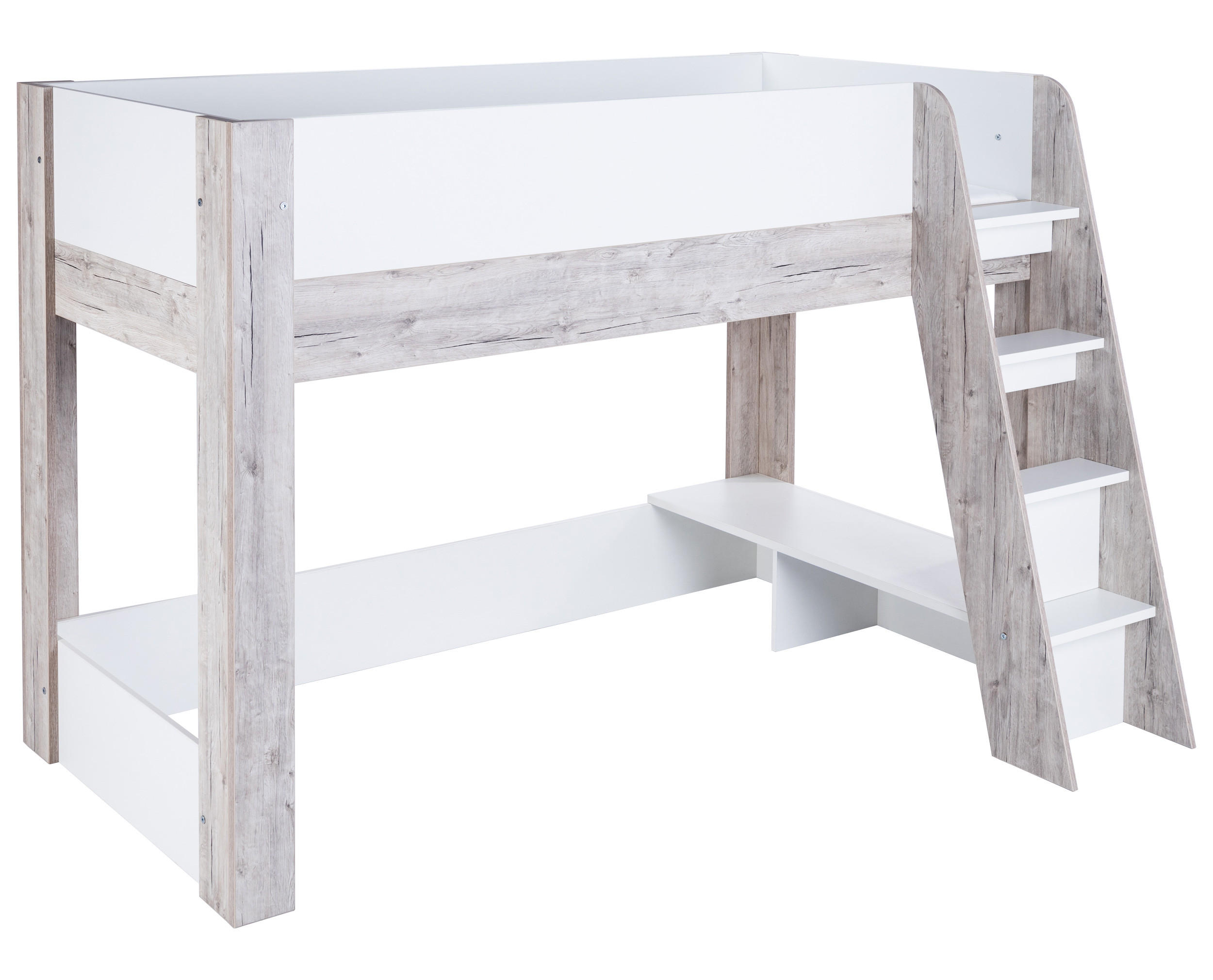 SCHULKINDZIMMER Komplettset Bente 4-tlg - Eichefarben/Silberfarben, Holzwerkstoff/Kunststoff (1/1/1cm) - arthur berndt