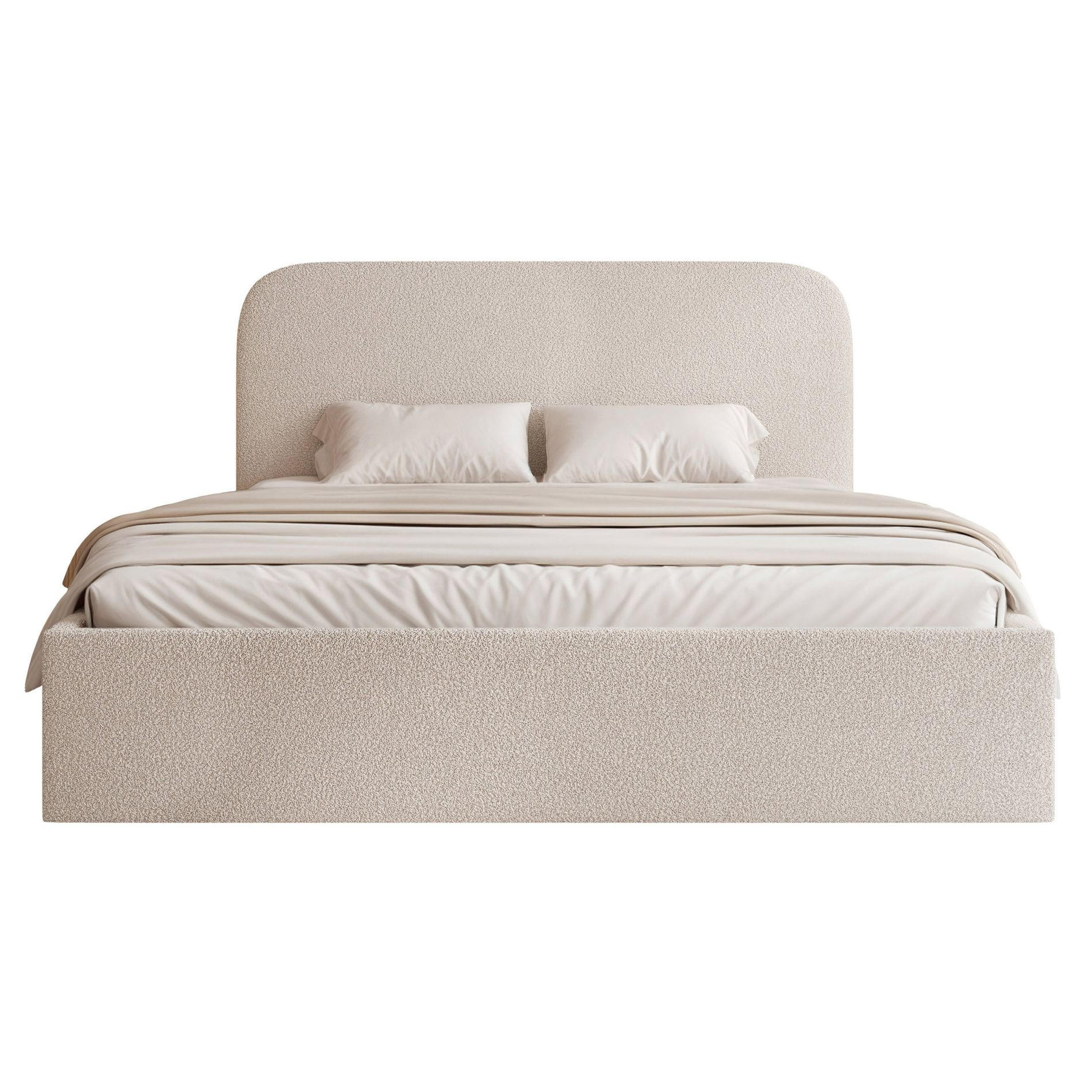 POLSTERBETT Sonvivo Greige Bouclé 160x200 cm - Taupe, Kunststoff/Textil (160/200cm) - Selsey