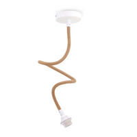 PENDELLEUCHTE TWIST 1 Flammig - Naturfarben, Naturmaterialien (90/12/90cm) - HOOPZI