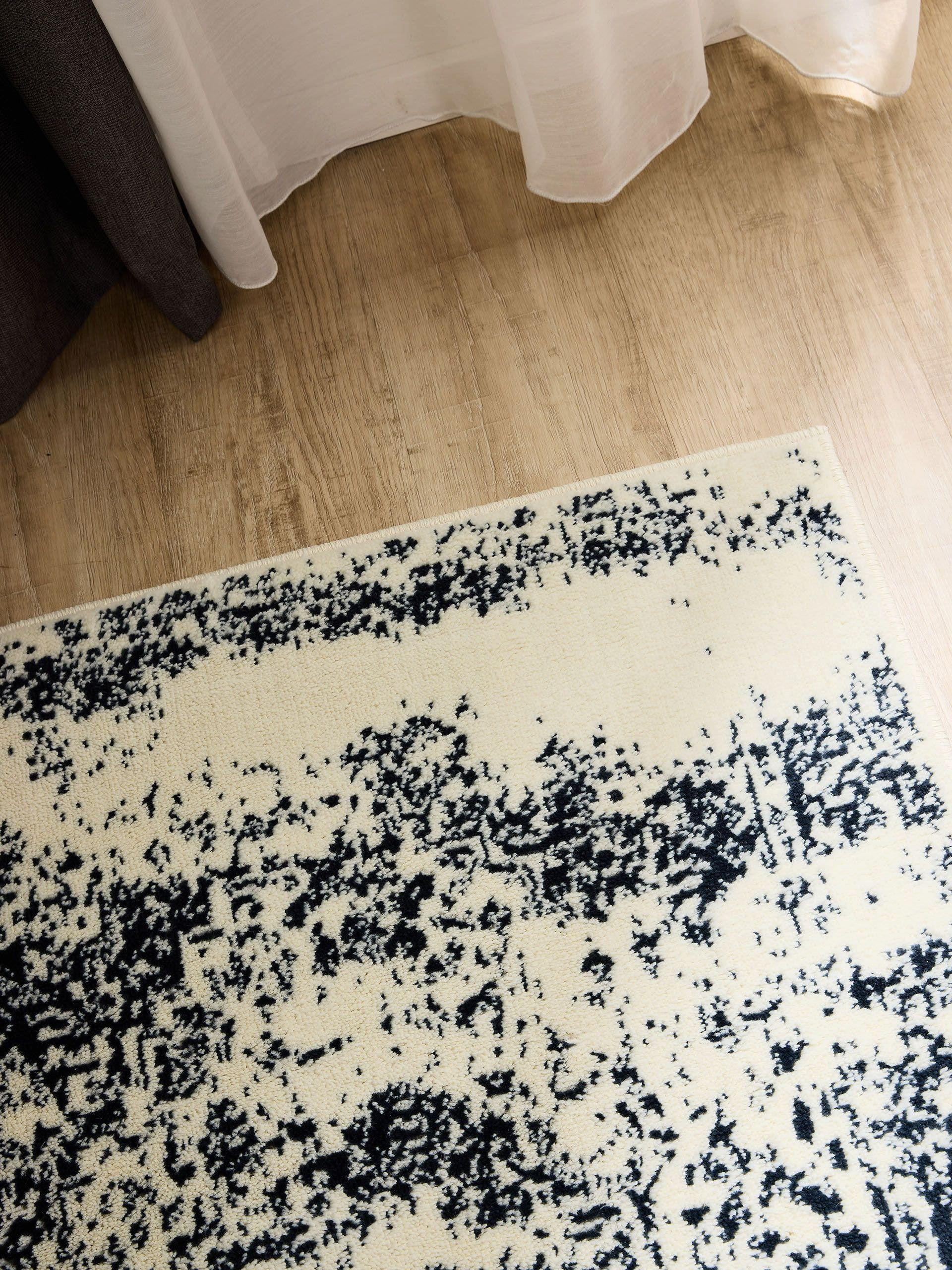 VINTAGE-LÄUFER Suki 80/240 cm - Blau/Creme, Kunststoff (80/240cm) - benuta
