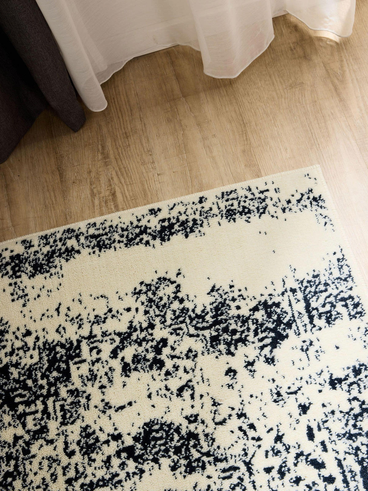 VINTAGE-LÄUFER Suki 80/240 cm - Blau/Creme, Kunststoff (80/240cm) - benuta