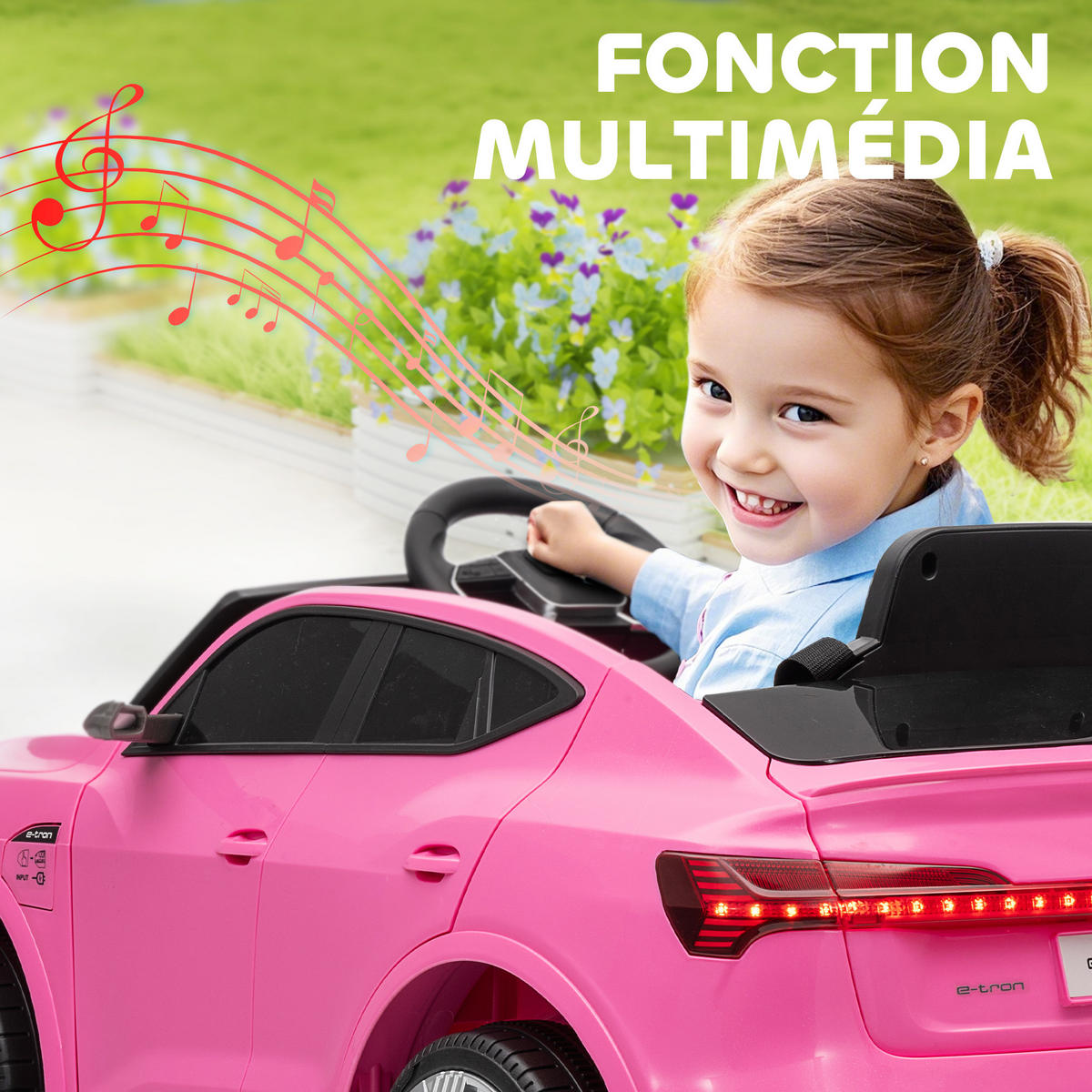 ELEKTRO-KINDERAUTO DE-13086 2,4G Fernbedienung Rosa - Pink, Kunststoff (108/60/47cm) - ComfortXL