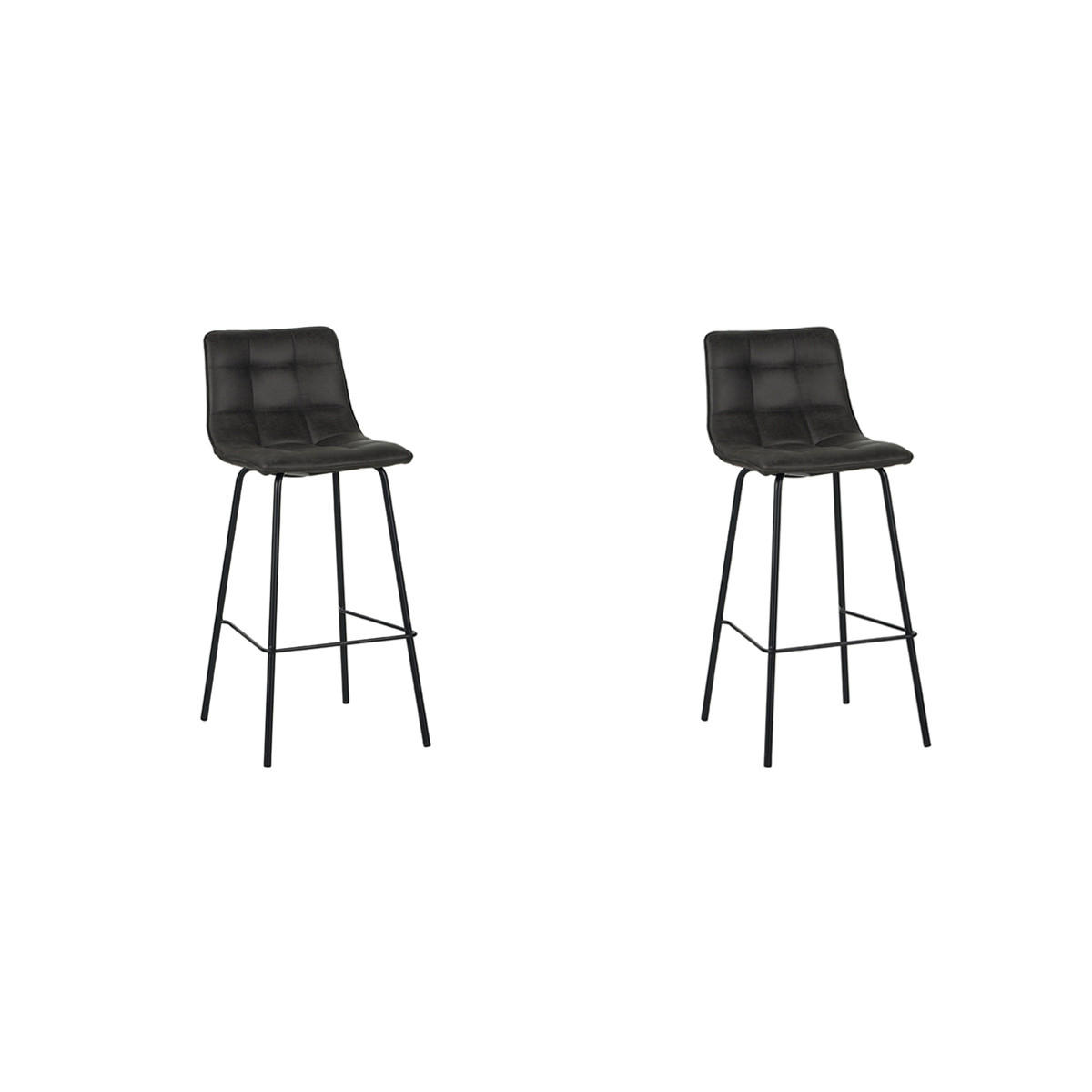 BARHOCKER Bistro Grau 51/44/115 cm 2er-Set - Grau, Textil (44/115/51cm) - LABEL51