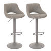 BARHOCKER Grau 2er-Set - sivá, textil (47/107/44cm) - MCW