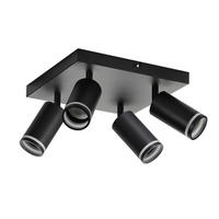 STRAHLER Fesselnd 4-flammig 25/25/17 cm - Schwarz, Metall (8.3/8.3/8.5cm) - ZMH