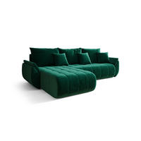 ECKSOFA mit Schlaffunktion TOKYO L Monolith 37 Links - Grün, Textil (280/185cm) - Bedante