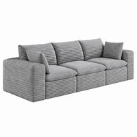 SOFA modular Grau - Grau, Kunststoff (90/60/260cm) - Meubliv