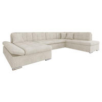 ECKSOFA Bergen, Seite: Links - Silberfarben/Naturfarben, Holz/Textil (345/76/205cm) - MIRJAN24