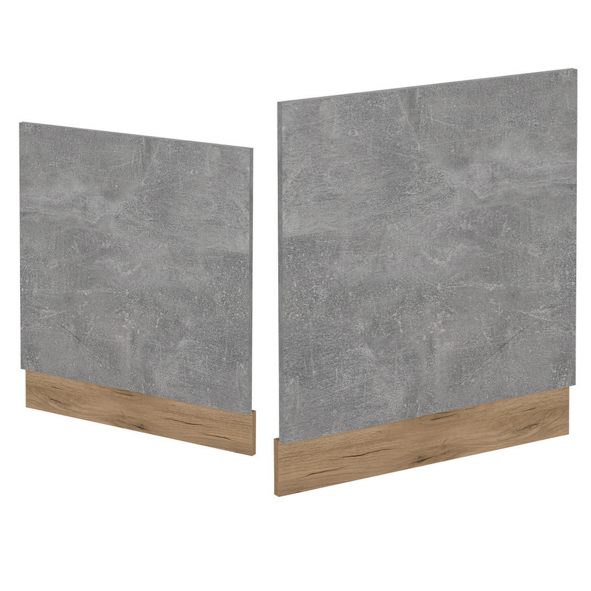 GESCHIRRSPÜLBLENDE R-Line Beton 60 cm , AP Anthrazit - Honigeiche/Schieferfarben, Holzwerkstoff (60/57.2/1.6cm) - Vicco