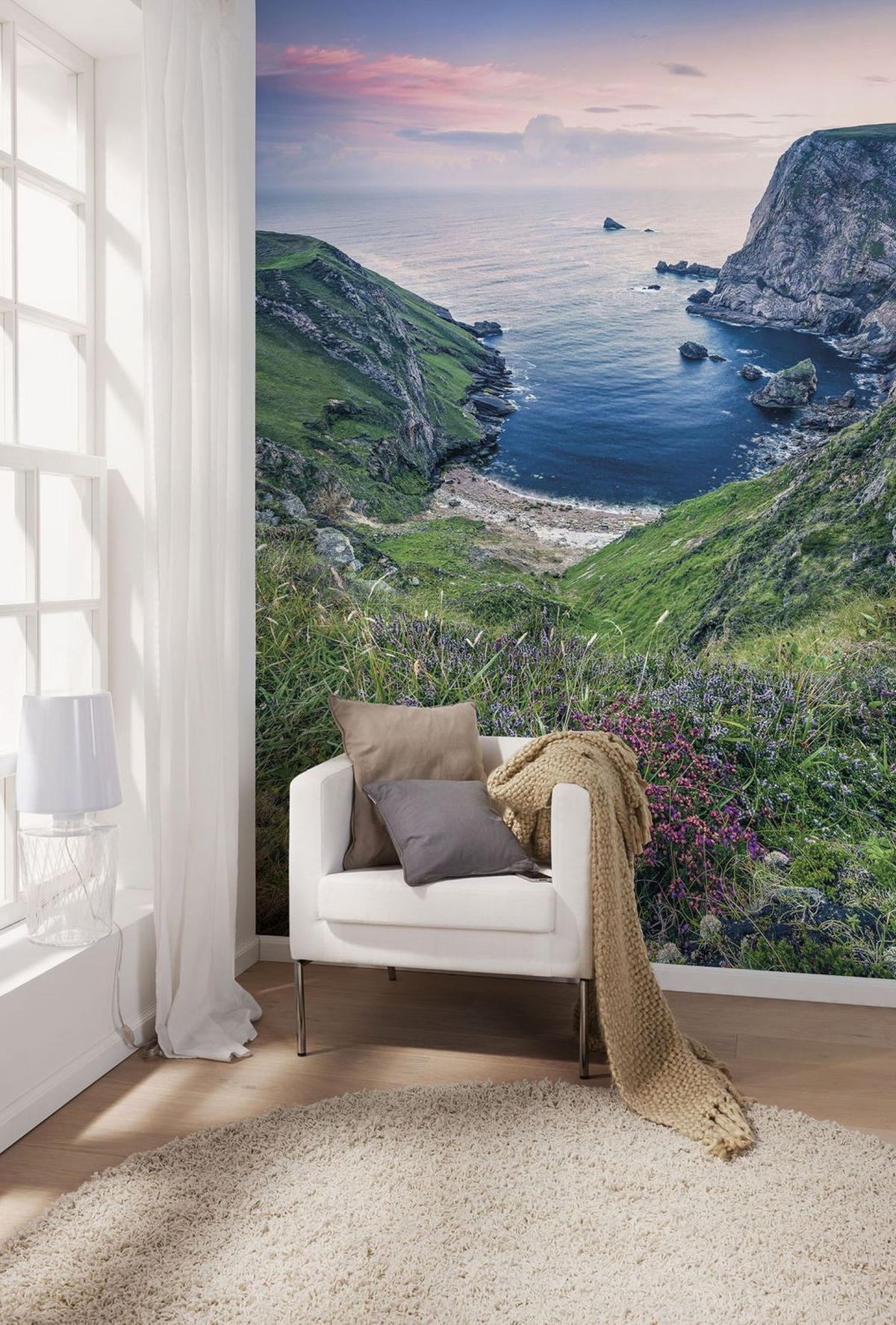 FOTOTAPETE Landschaft 200 x 250 cm - Blau, Papier (200/250cm) - Sanders & Sanders