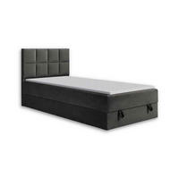 BOXBETT PETER 100/200 in Velours Anthrazit - Anthrazit, Holz/Holzwerkstoff (100/200cm) - Deine Möbel 24