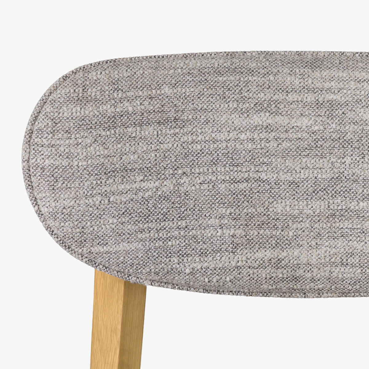 ESSZIMMERSTUHL Theo 2er Set, Natur Eiche + grauer Stoff - Grau, Holz (48.5/79/53.2cm) - WOODEK