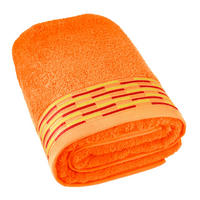 BADETUCH Lugano Orange 100x200 cm - Orange, Textil (100/200cm) - Lashuma