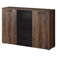 SIDEBOARD COSMICO 132/93/38 cm mit 4 Schubladen und 2 Türen Braun - Braun, Holzwerkstoff (132/93/38cm) - MASSENO