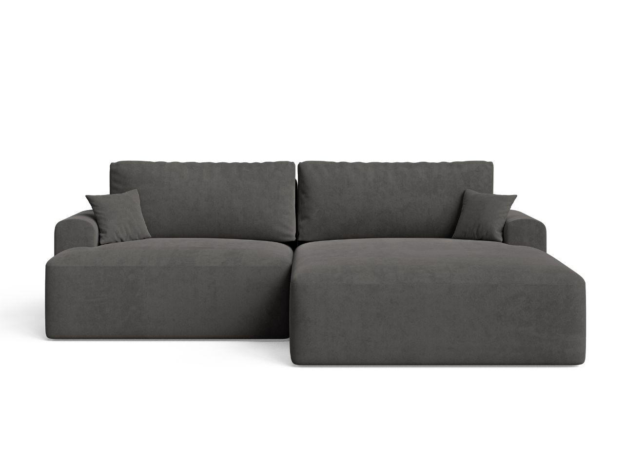 ECKSOFA Serene Dunkelgrau Links - Dunkelgrau, Holz/Textil (259/145cm) - Graingold
