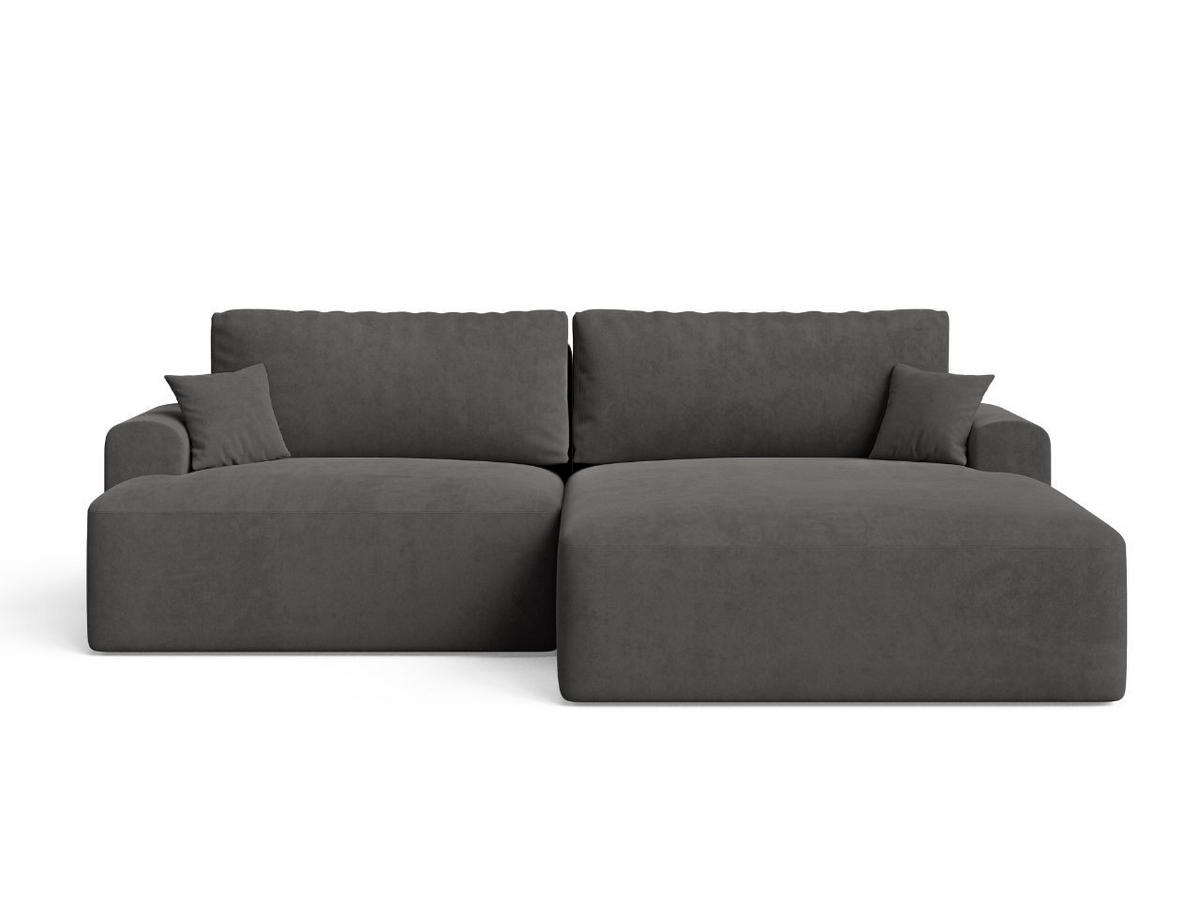 ECKSOFA Serene Dunkelgrau Links - Dunkelgrau, Holz/Textil (259/145cm) - Graingold