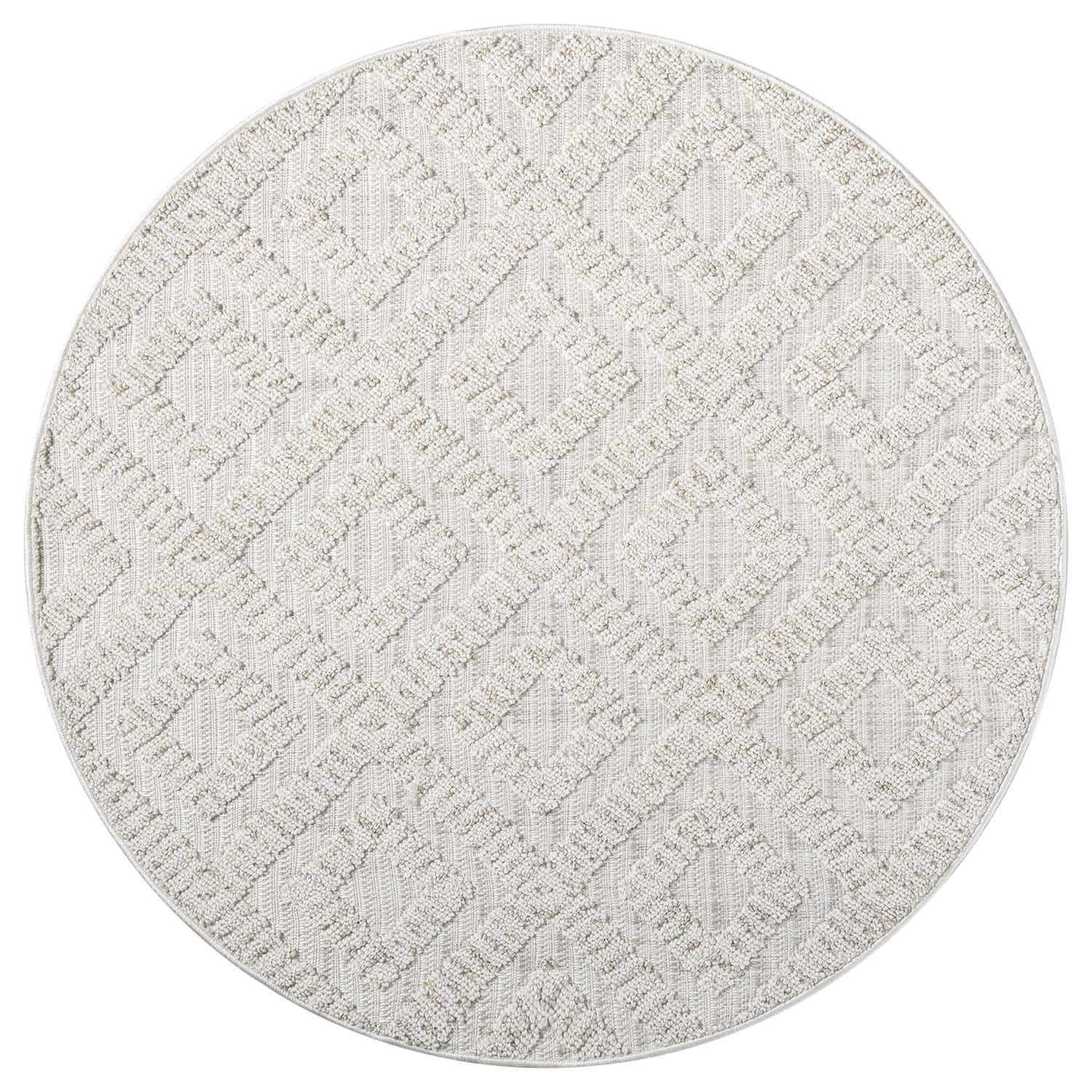 KURZFLOR-TEPPICH Clasico 8927 Beige 200 cm Rund - Beige, Textil (200/200cm) - carpet city