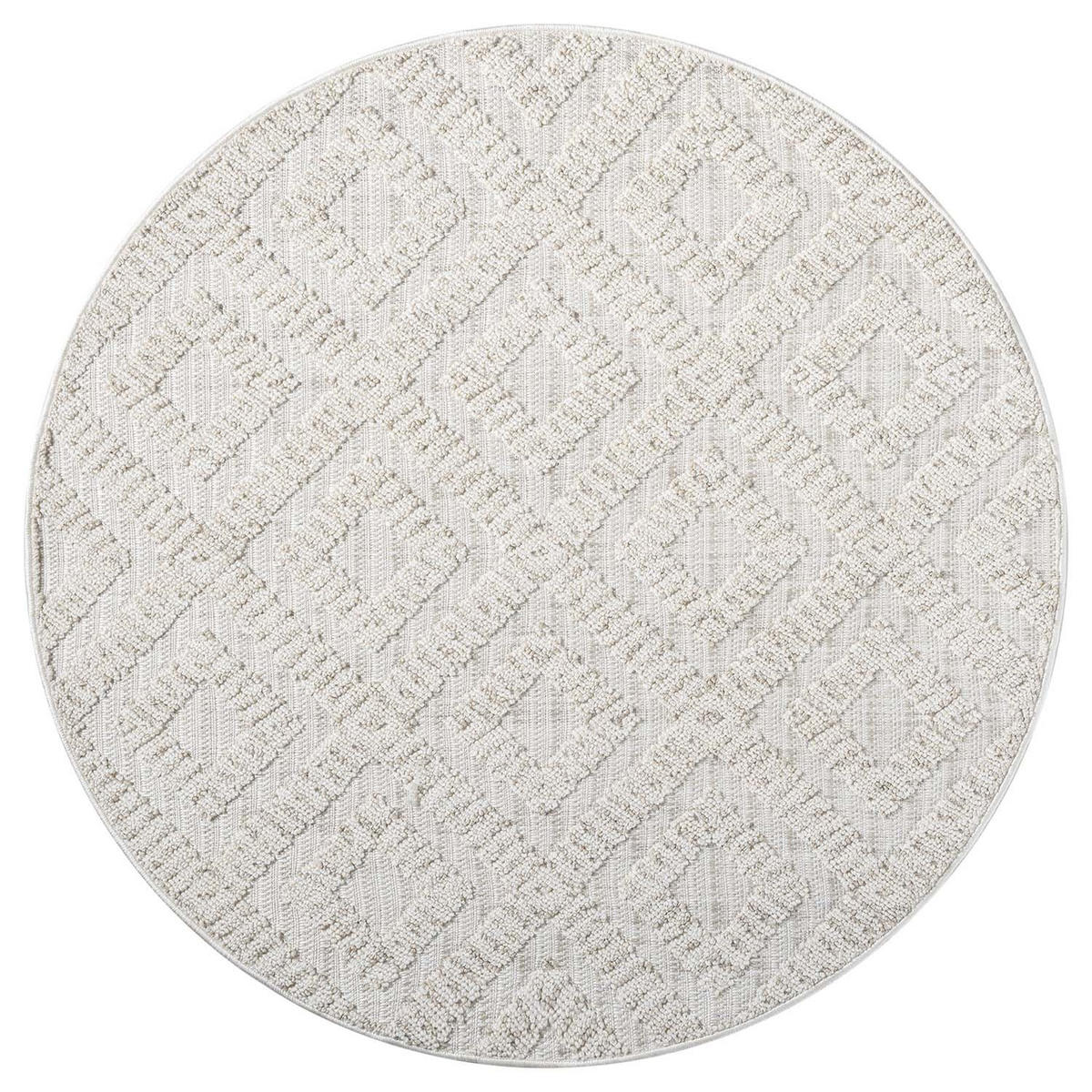 KURZFLOR-TEPPICH Clasico 8927 Beige 160 cm Rund - Beige, Textil (160/160cm) - carpet city