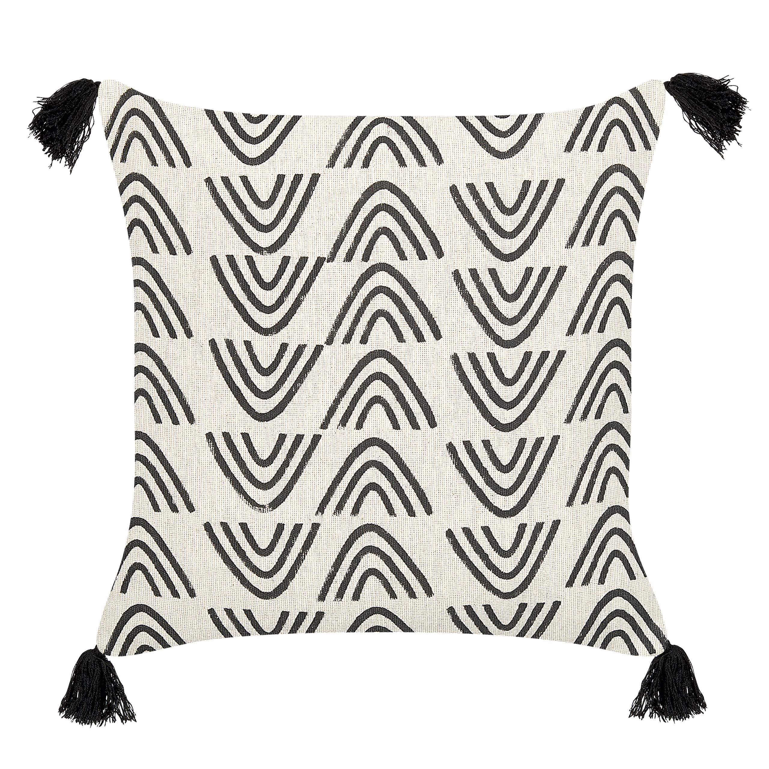 DEKOKISSEN Cremeweiß 45/45 cm Mays - Ecru, Naturmaterialen/Textil (45/45cm) - Beliani