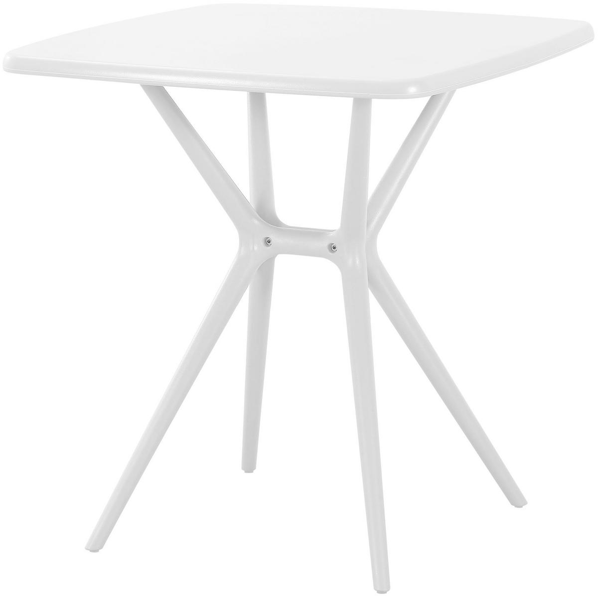 GARTENMÖBEL-SET Nora 2 Stühle 186x72x82cm Kunststoff Weiß Balkonset - Weiß, Kunststoff - DELUKE