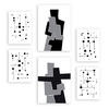 POSTER Set Mit 6 Balck Und Weiß In Liebhaber Abstrakt A3 & A4 Rahmenlos - Klar, Papier (29/3cm) - Nacnic