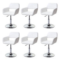 ESSZIMMERSTUHL Weiß, Silber 6er-Set - Silberfarben/Weiß, Textil (58/89/55cm) - MCW