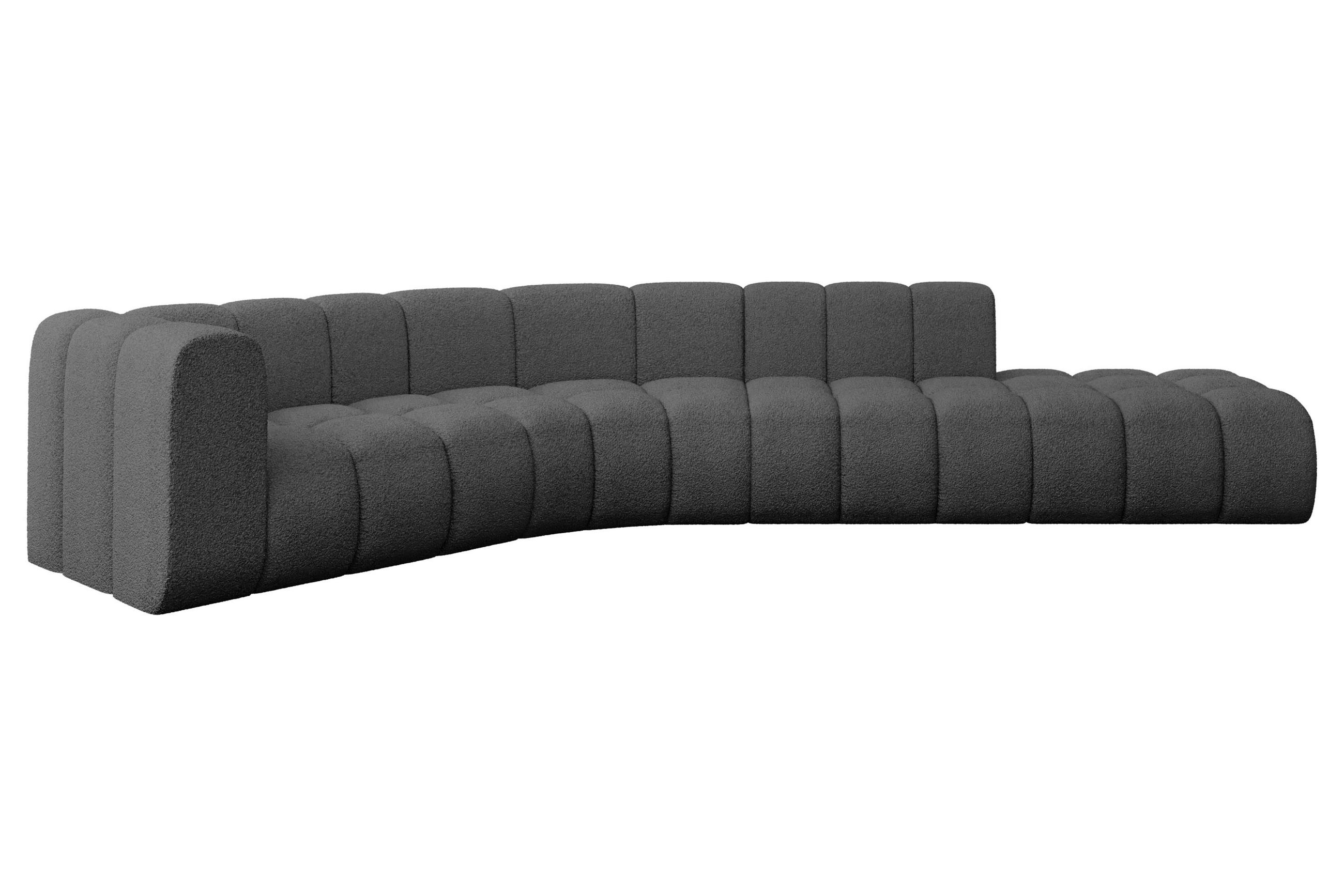 ECKSOFA modulares Sofa Tilmo-L1 - 399x194x70 cm Grau - Grau, Holzwerkstoff/Textil (399/194cm) - ALTDECOR