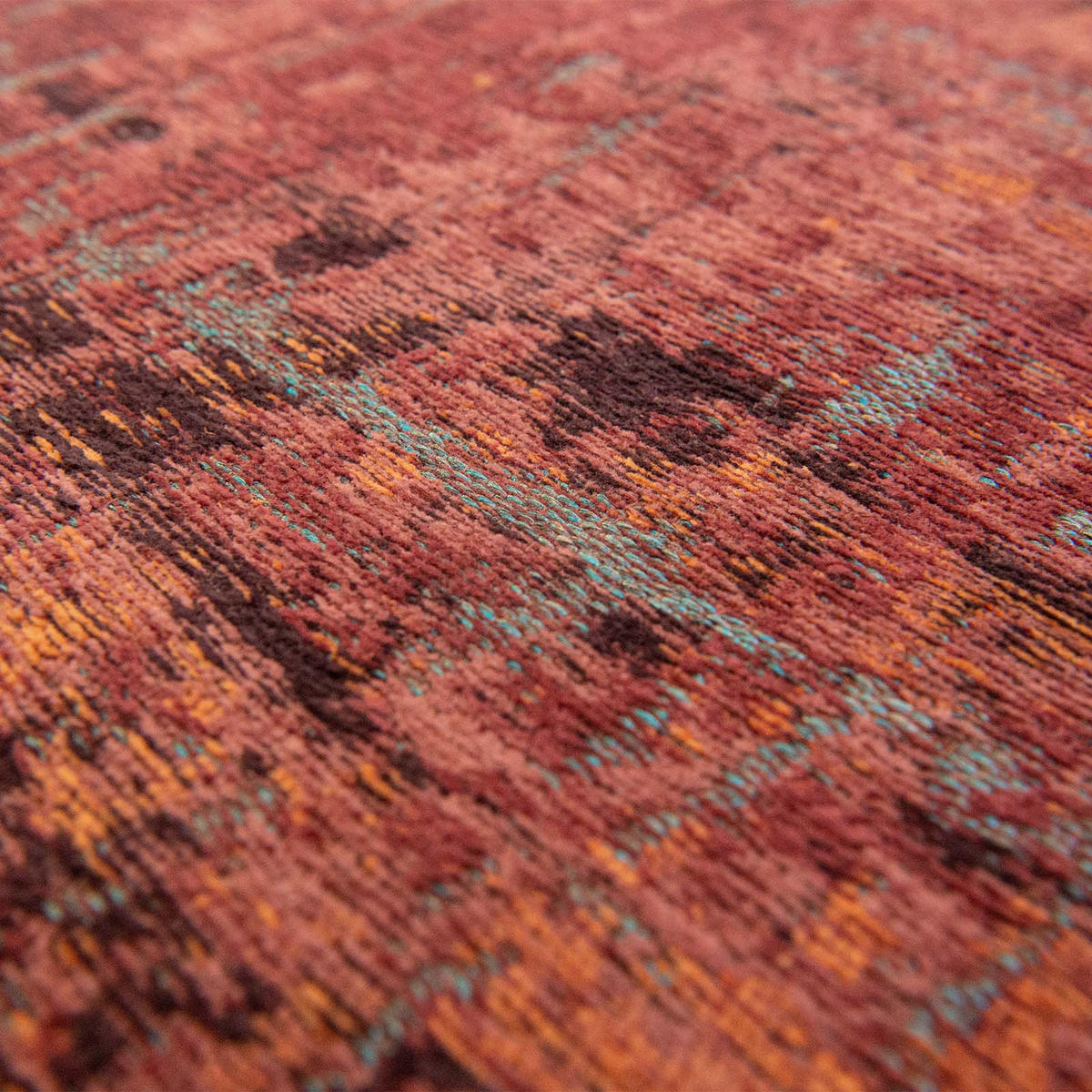 TEPPICH Flachgewebe CLARENCE 80 x 250 cm - Rot, Textil (80/250cm) - Novatrend