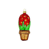CHRISTBAUMSCHMUCK Blumenkorb rot matt 11 cm - Multicolor, Metall (0.1/11/0.1cm)