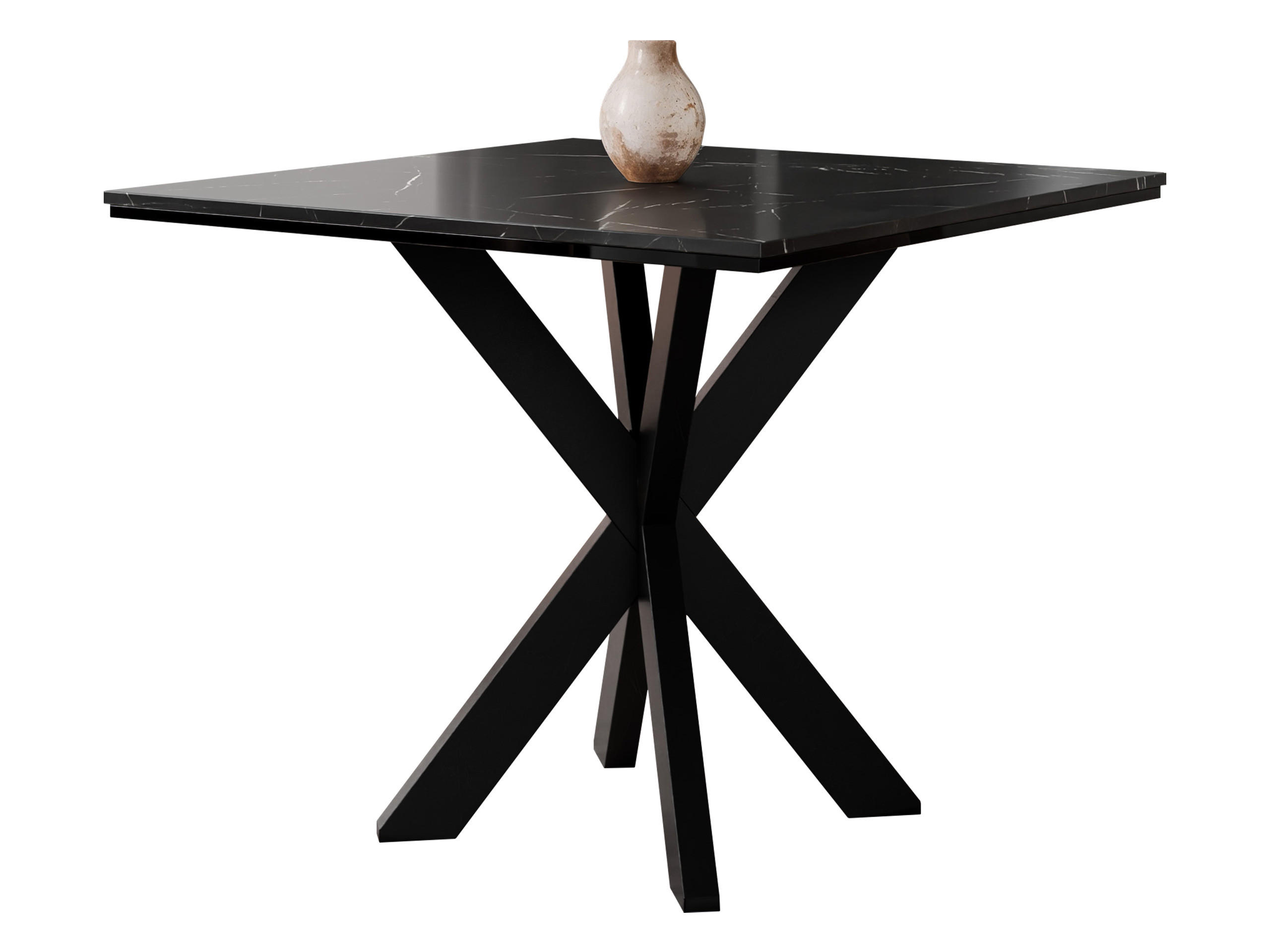 ESSTISCH Paro - Schwarz, Holzwerkstoff/Metall (90/90/74cm) - MIRJAN24